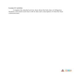 The 1st and 2nd Commandments of the Church -  Activity - Grade 3-5